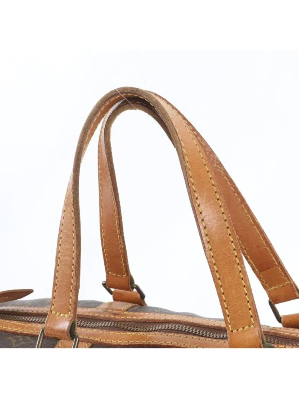 Louis Vuitton Monogram Sac Spruce 45 Leather Boston Bag Tote